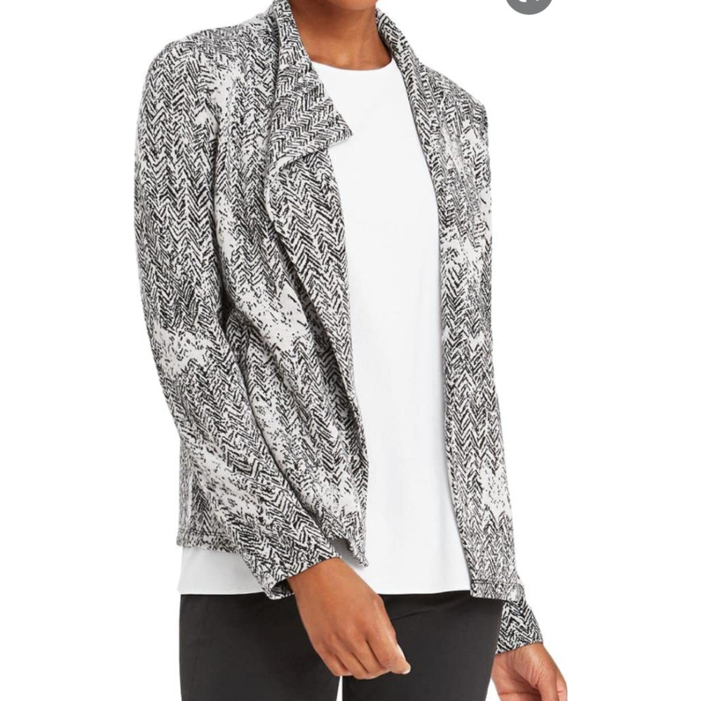 NIC+ZOE Black and White Cardigan